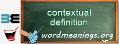 WordMeaning blackboard for contextual definition